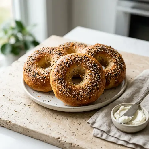 Kuva valmiista reseptistä Bagelit airfryerissa