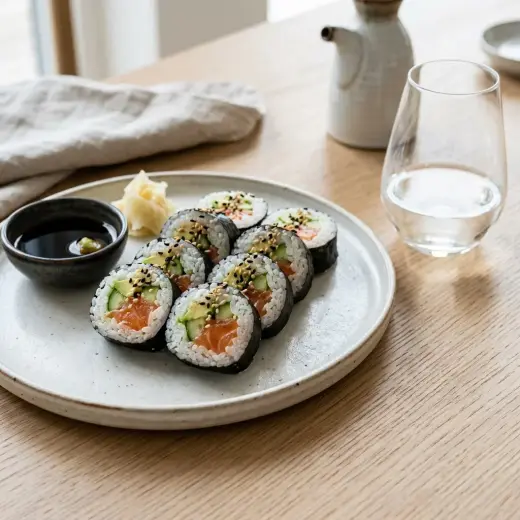 Valmis maki lohella tarjoiltuna herkullisesti kotikeittiön tapaan