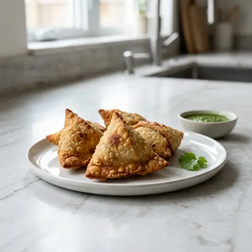 Kuva valmiista reseptistä Pakastetut samosat airfryerissa